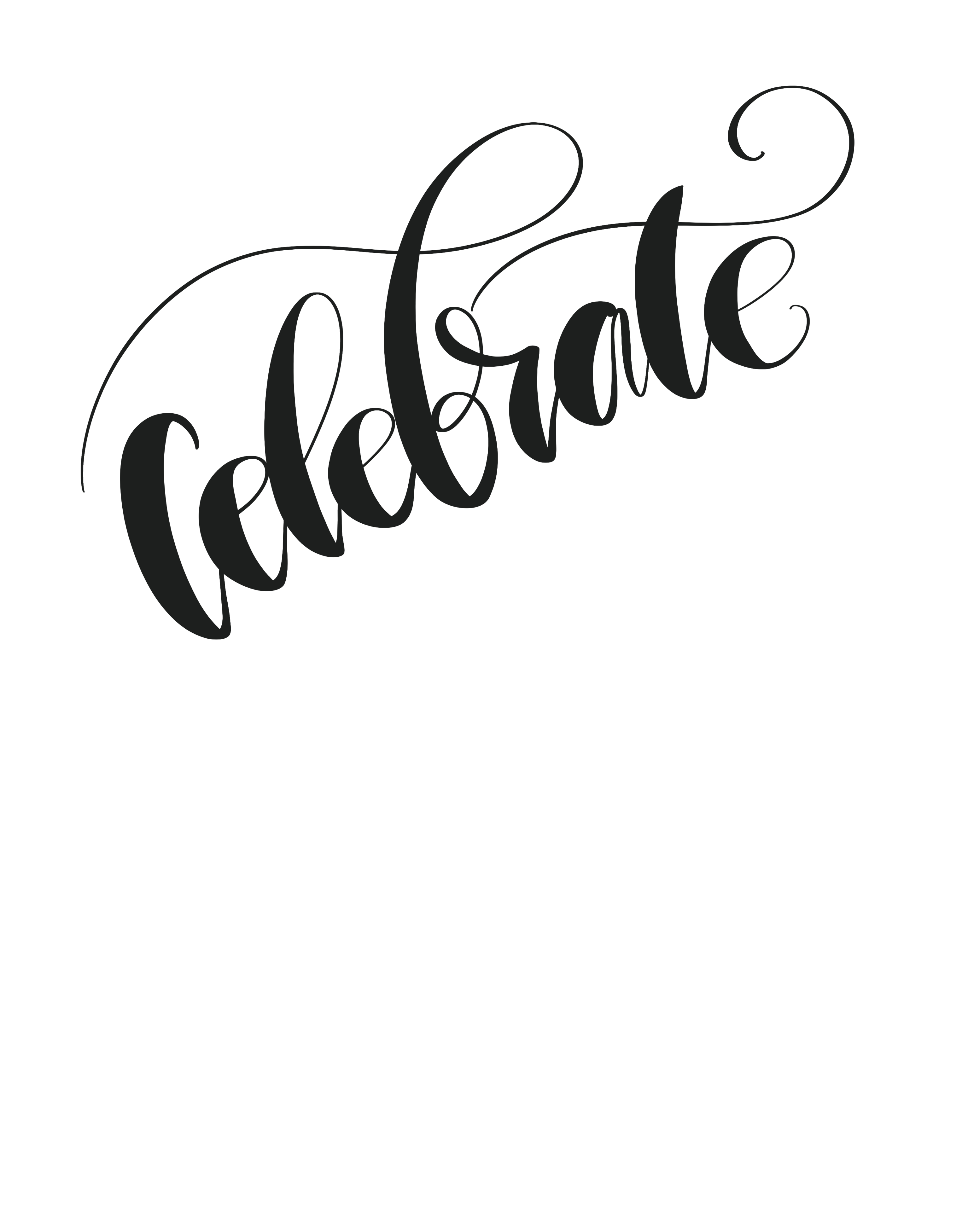 Celebrate Calligraphy Type Font Sticker By Stacey4790