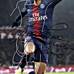 psg neymar sketch france signature