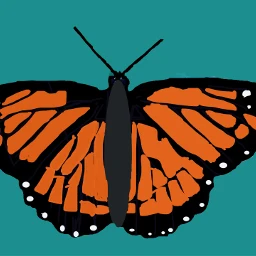 drawing welcomespring spring butterfly orange dcwelcomingspring freetoedit