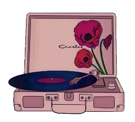 recordplayer flower floral music record freetoedit