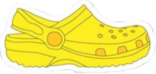 yellow crocs sticker