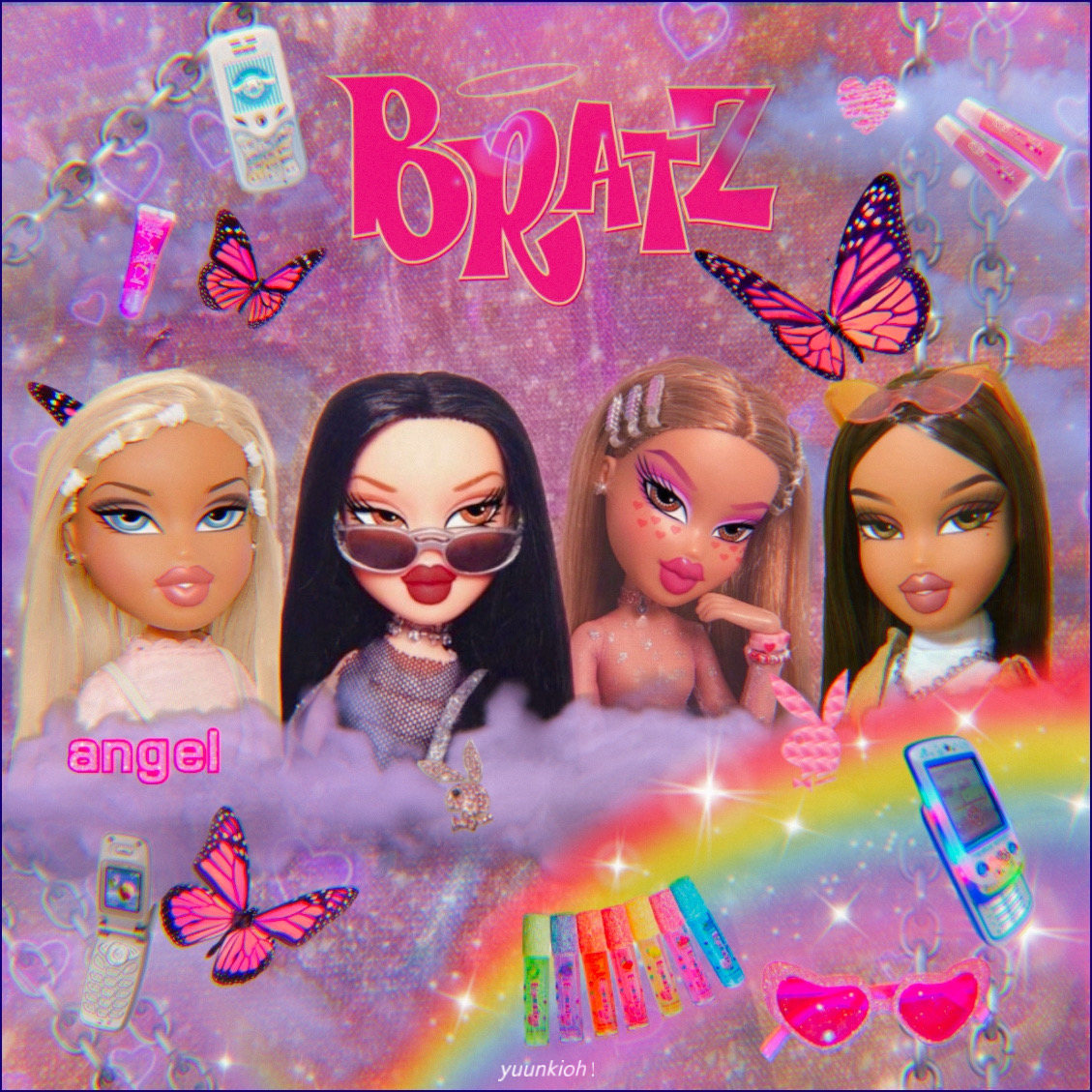 This visual is about bratz y2k aestheticedit aesthetic y2kpink freetoedit.....