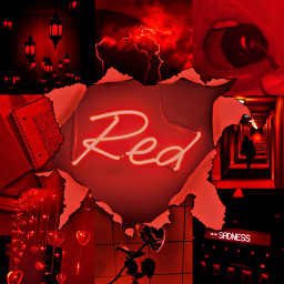 freetoedit red redaesthetic cherry lanterns