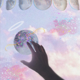 magic moon myhand hand pink freetoedit