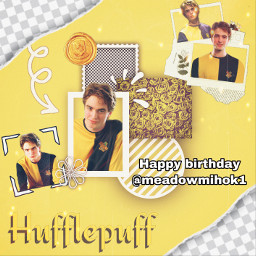 freetoedit hufflepuff happybirthday