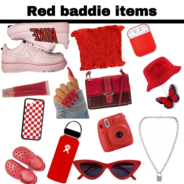 Red Aesthetic Red Baddie Image By