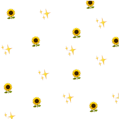sunflower emojis stars sticker freetoedit