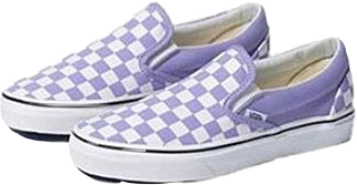 pastel purple checkered vans