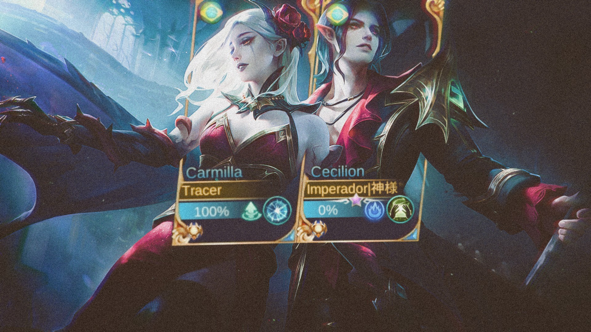 Пополнение mlbb. Cecilion and Carmilla. Кармилла мобайл легенд обои. Кармилла mobile Legends обои. Кармилла mobile Legends Призрачная графиня.