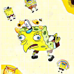 freetoedit spongebob spongebobsquarepants bikinibottom yellow