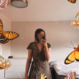 freetoedit butterfly butterflies summer dress