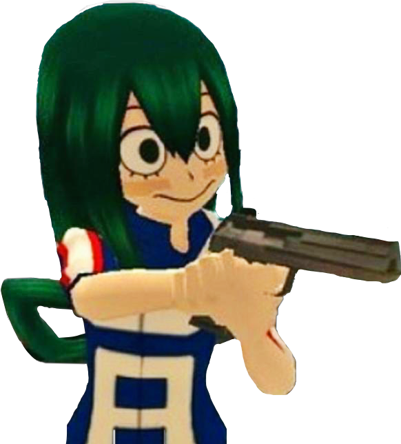 Discover the coolest Tsuyu Froppy Asui with a gun #myheroacademia #bnha #mh...