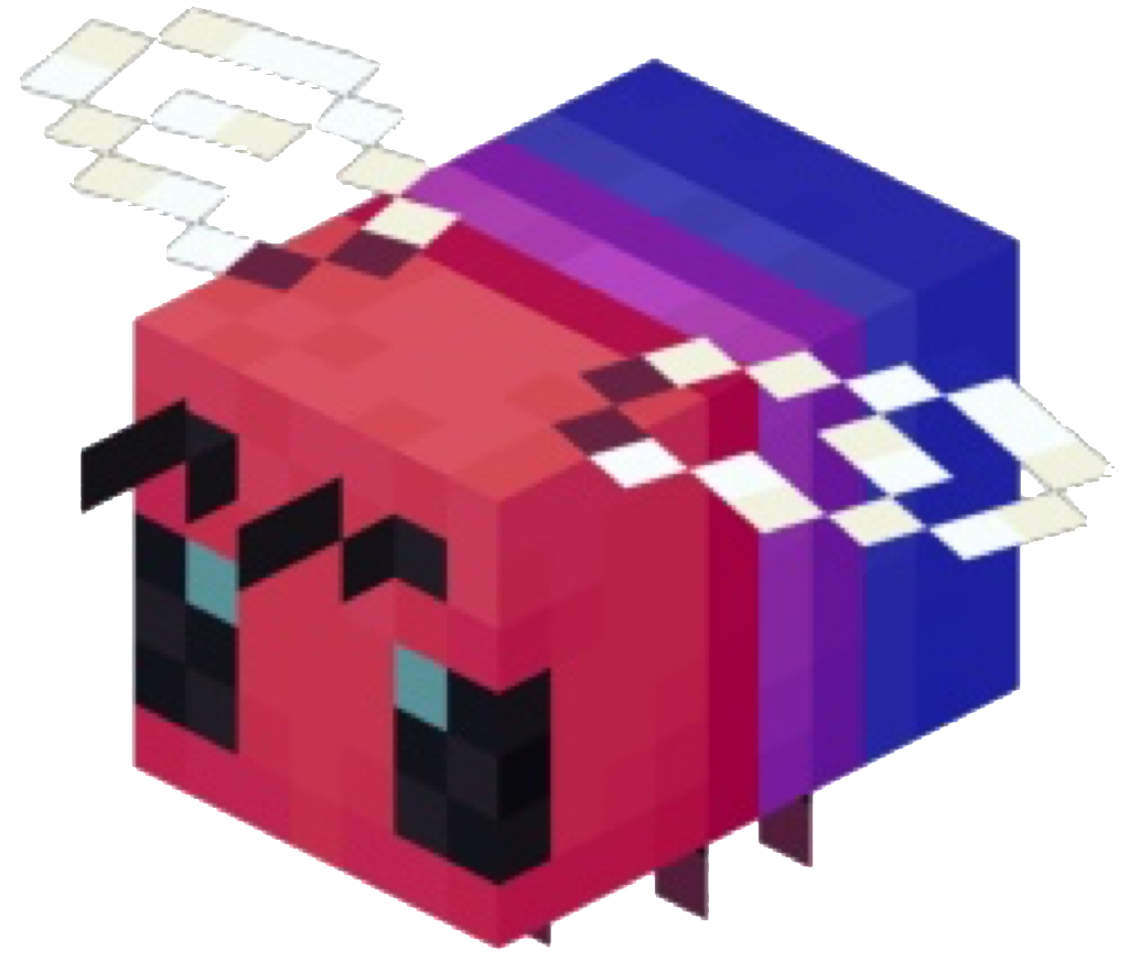 Bisexual Lgbt Bee Minecraft Sticker By K