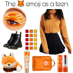 freetoedit fox orange plack aesthetic