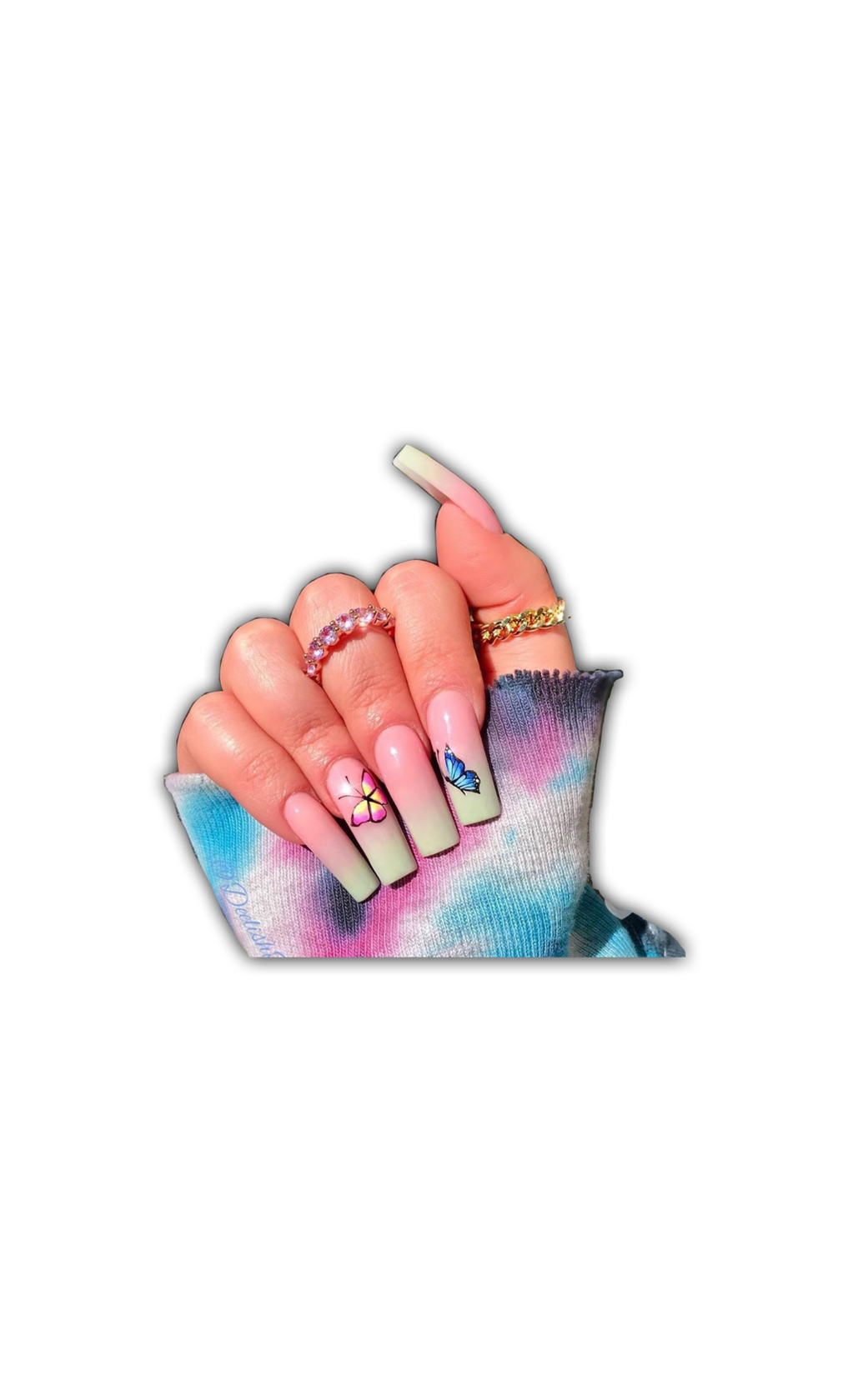 Niche Nails Aesthetic Rainbow Cute Sticker By Luhvnote
