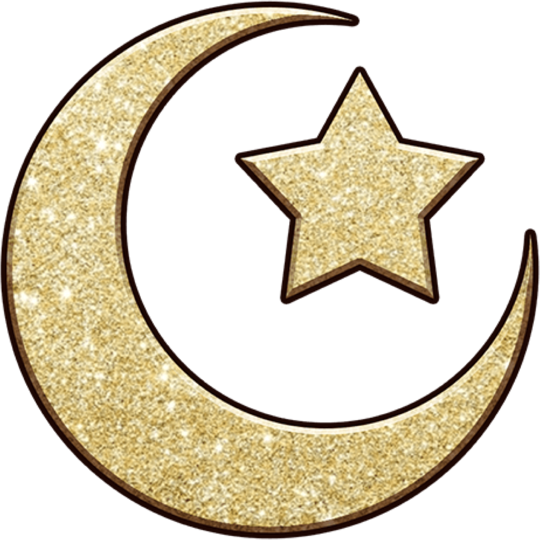 Moon Glitter Gold Ramadan Sticker By نسمة حنين