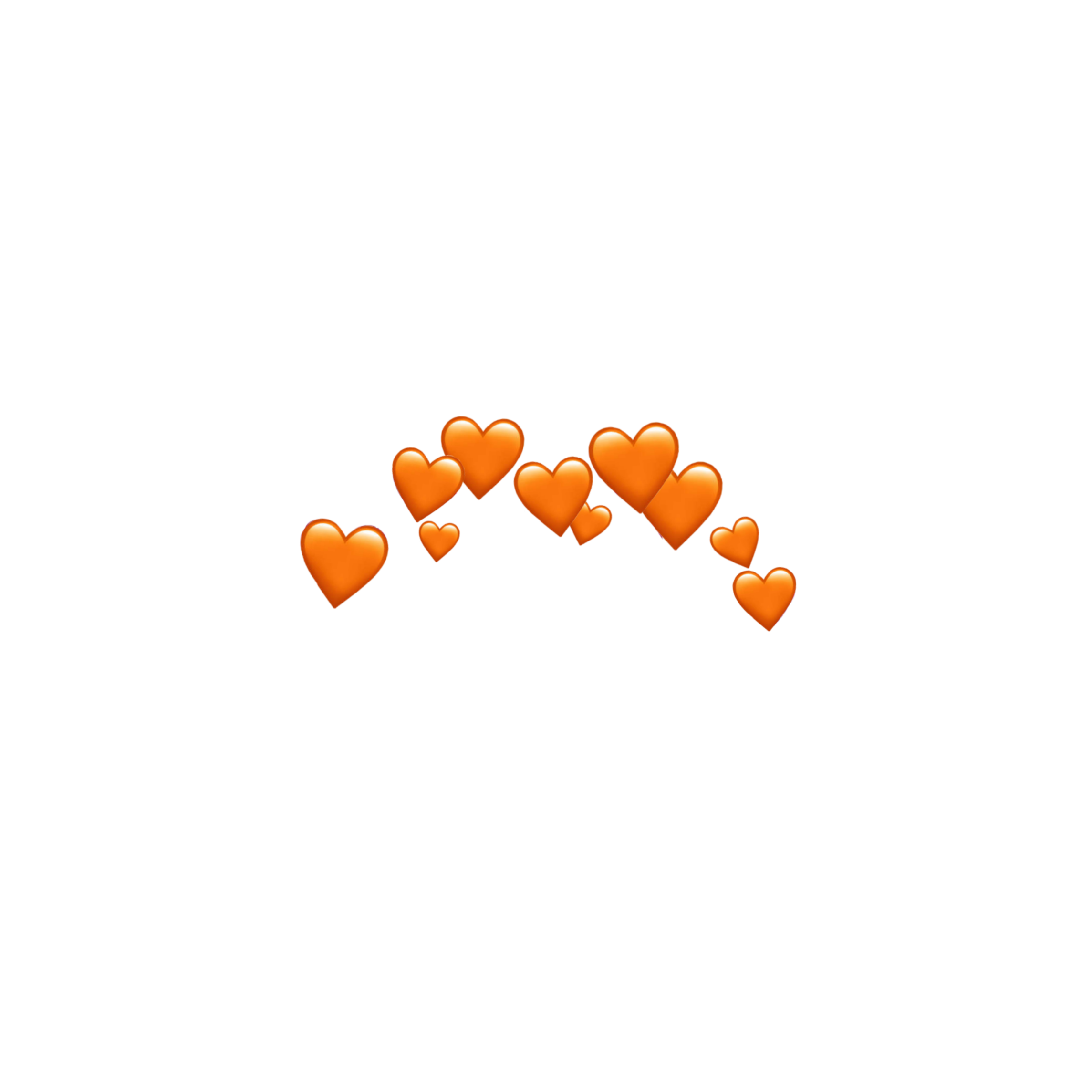 freetoedit orange hearts sticker by @ranpos_sweets