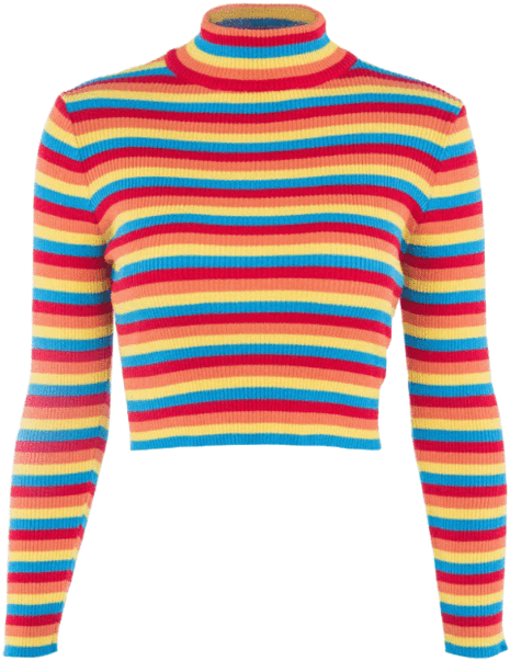 aesthetic sweater rainbow top sticker by @strawberry_wonder