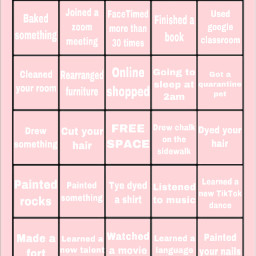 freetoedit lightpink bingo grid babypink
