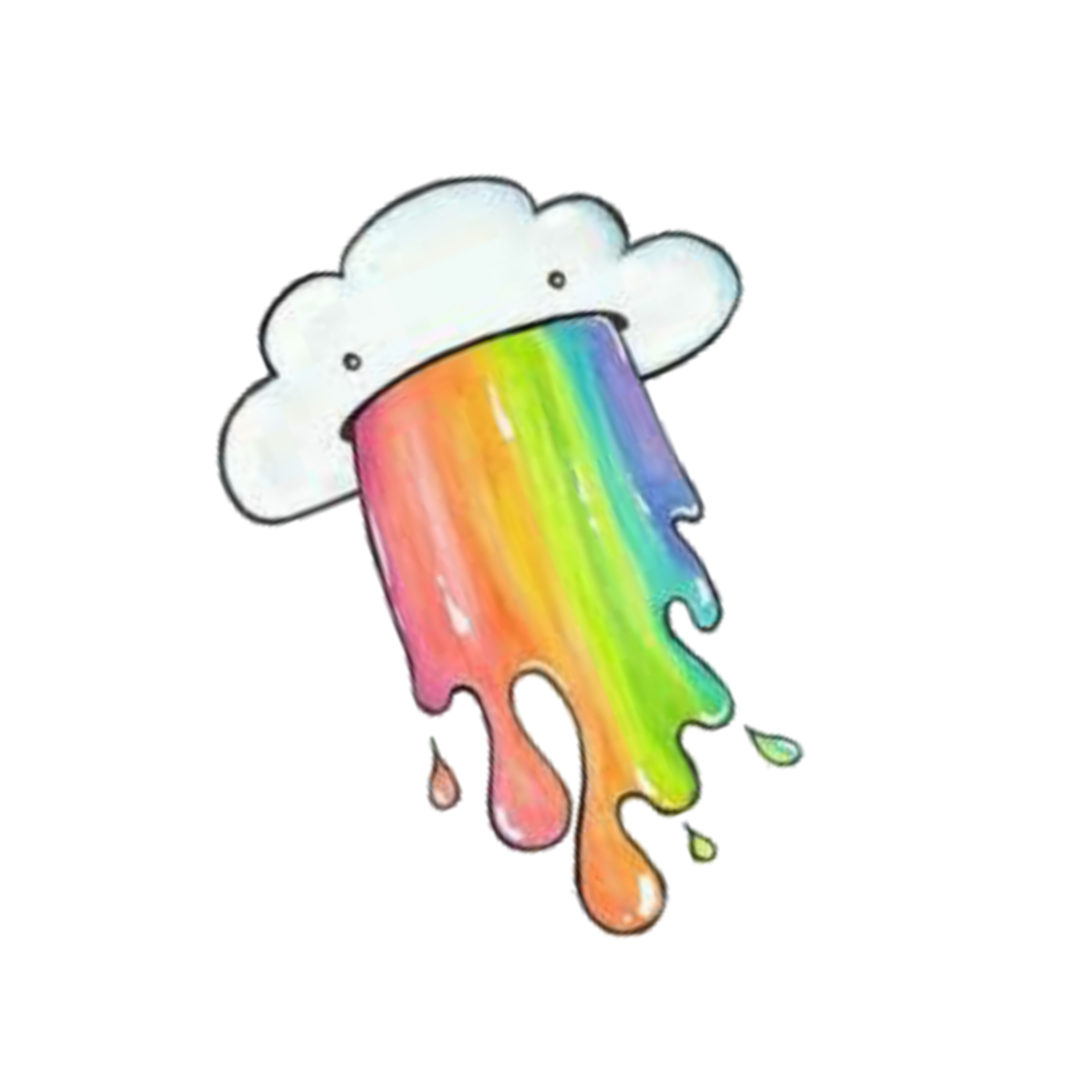 cloud rainbow rainbow🌈 🌈 sticker by @dinscyarika