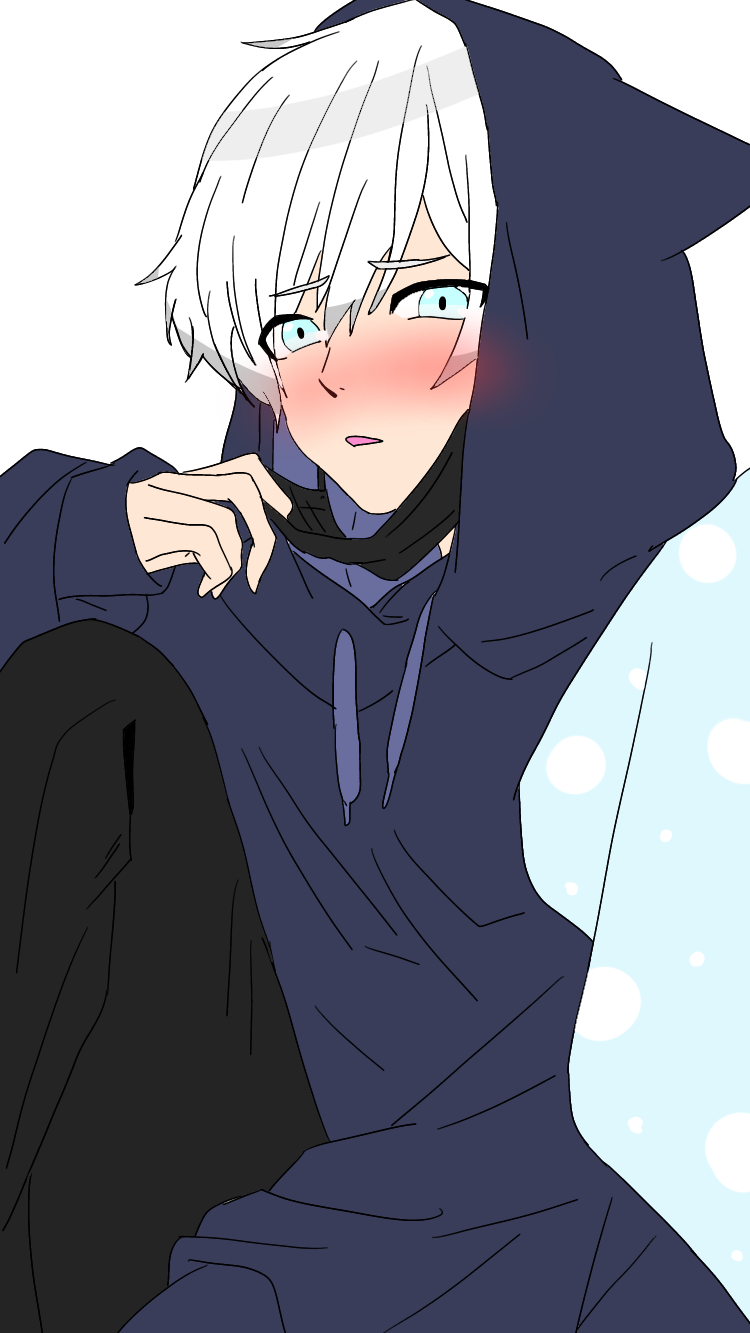 cute anime boy hoodie
