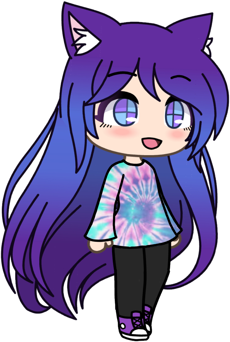 tiedye gacha girl gachalife sticker by @lilly_draws_21