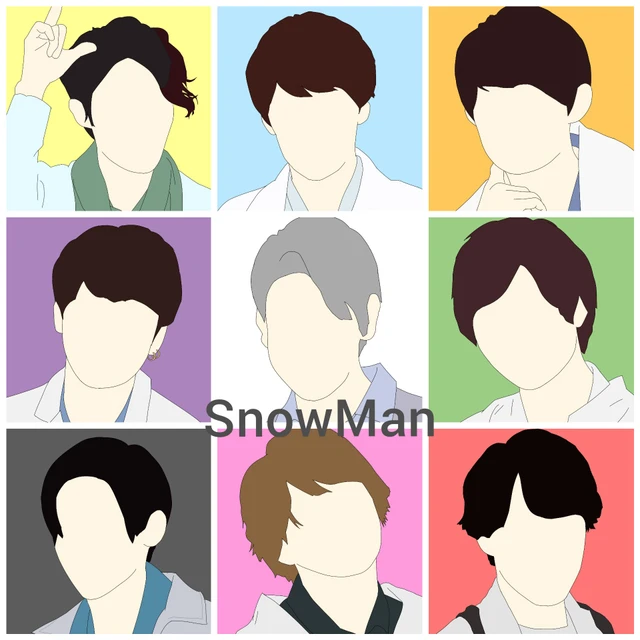 Snowman スノーマン 線画 Myojo Image By もんじゃ