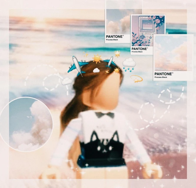 blue cute roblox girl gfx