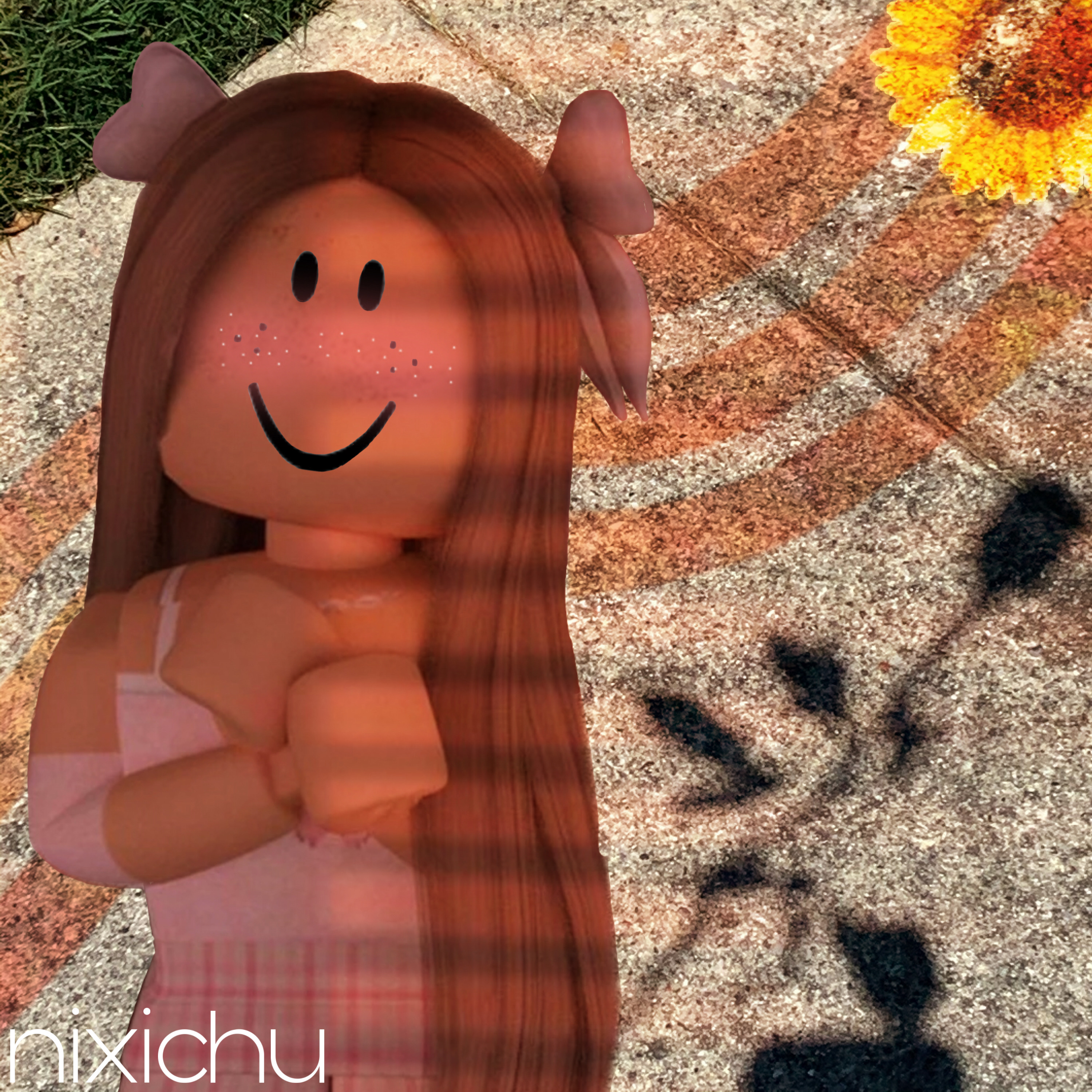 Robloxgfx Girl Robloxgirl Rblx Cute Image By Nixichu - roblox girl background sunflower