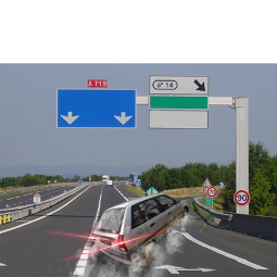freetoedit template highway exit car