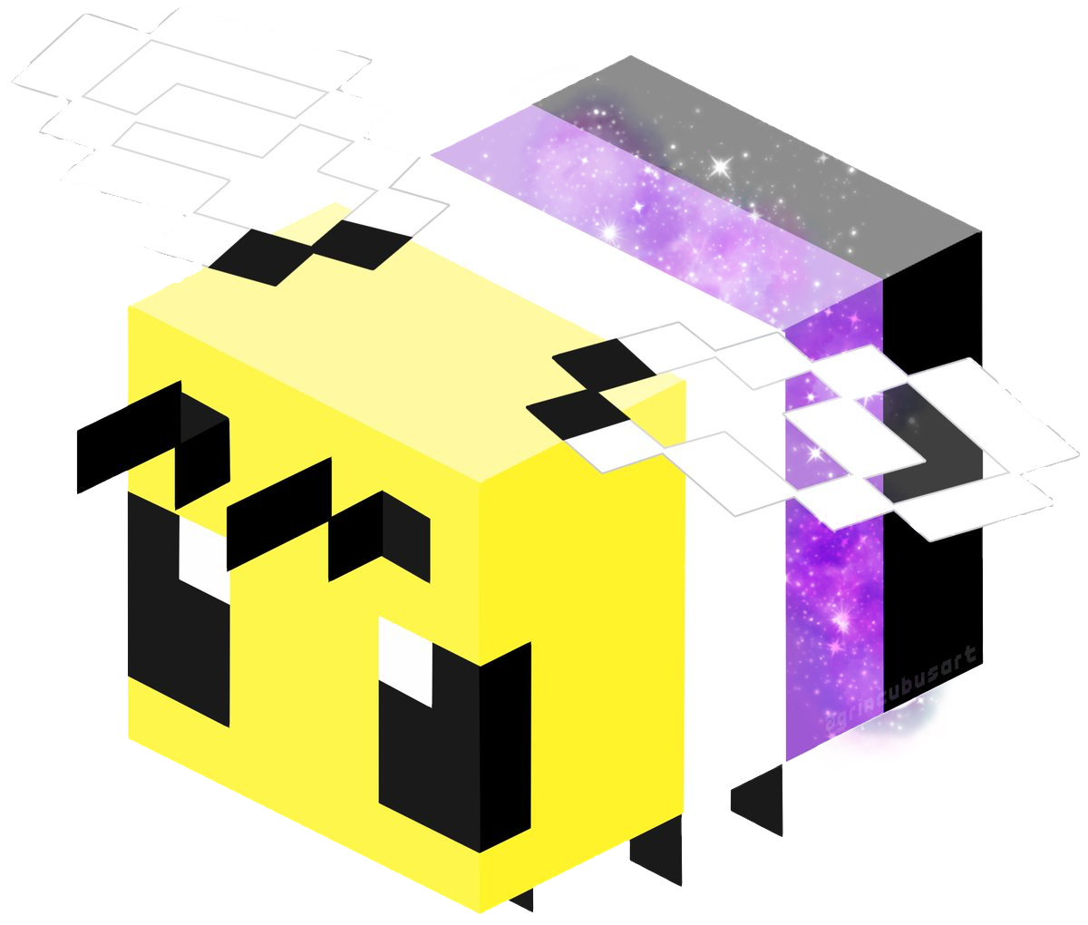 This visual is about freetoedit proud nonbinary bee minecraft #freetoedit #...