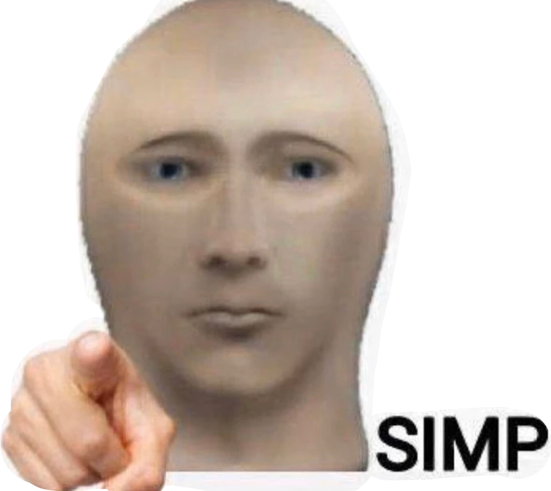 freetoedit simp meme reactionmeme sticker by @emiiloser