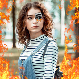 freetoedit onfire fire girl beauty