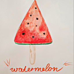 watermelon drawing summer ice