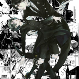 blackbutler cielphantomhive sebastian anime wallpaper freetoedit