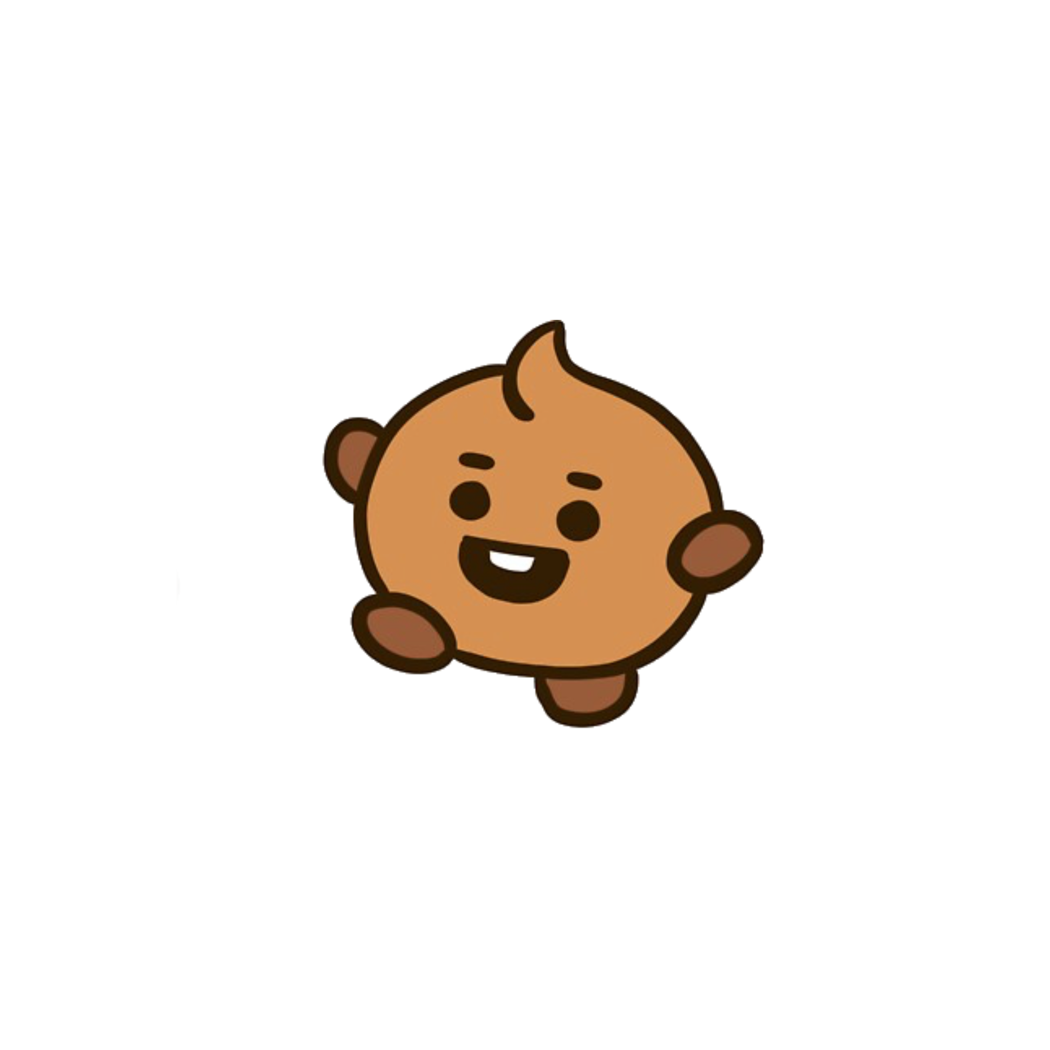 Bt21 Shooky Cute Tinymojis Soft Sticker By Goopie