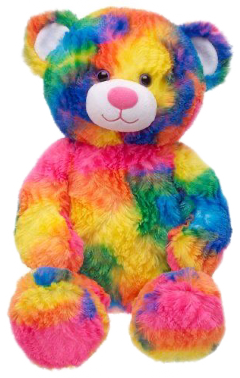 buildabear rainbow teddybear stuffedanimal freetoedit