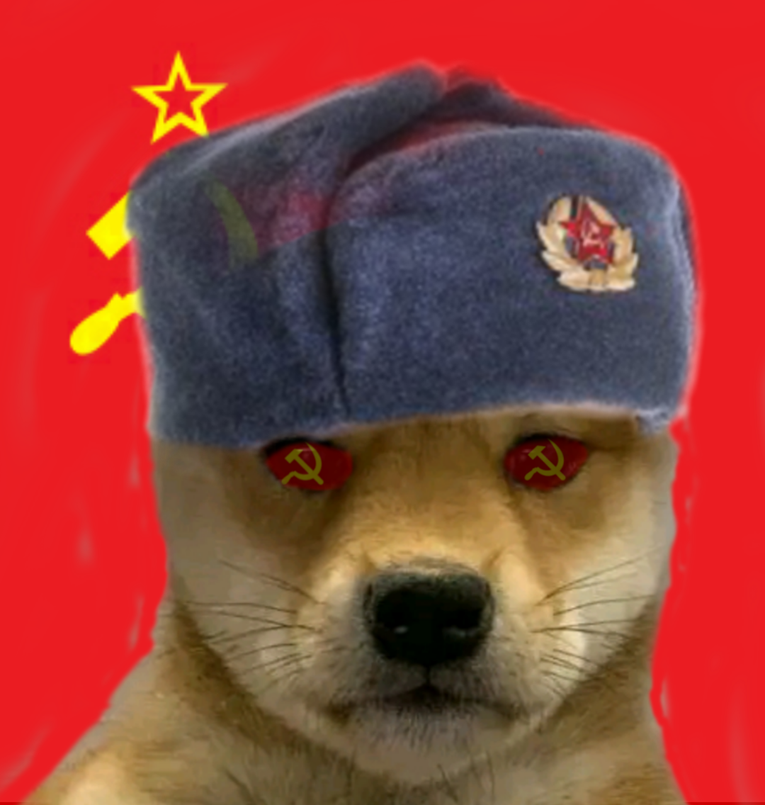dog with russian hat