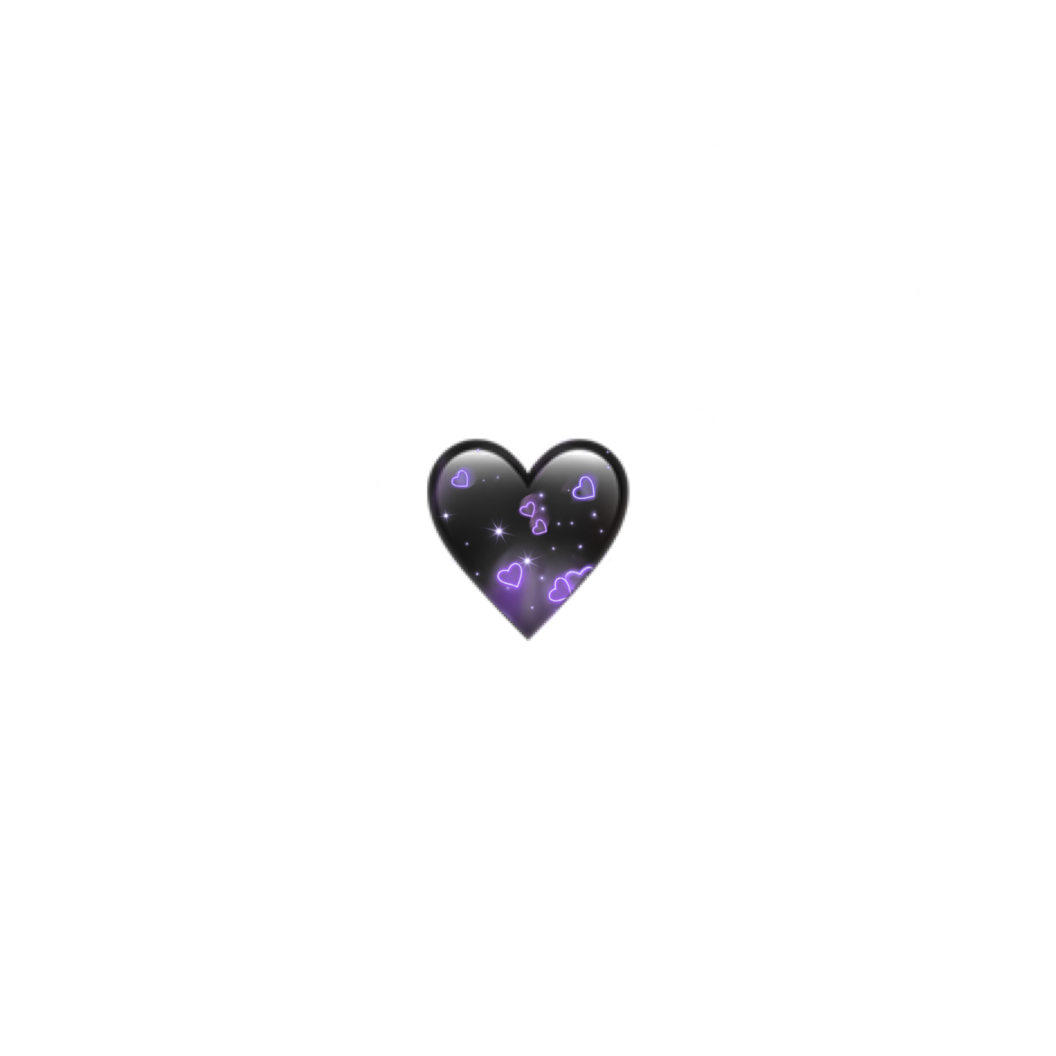 Black Purple Emoji Heart Shine Sticker By Satanicbarbie