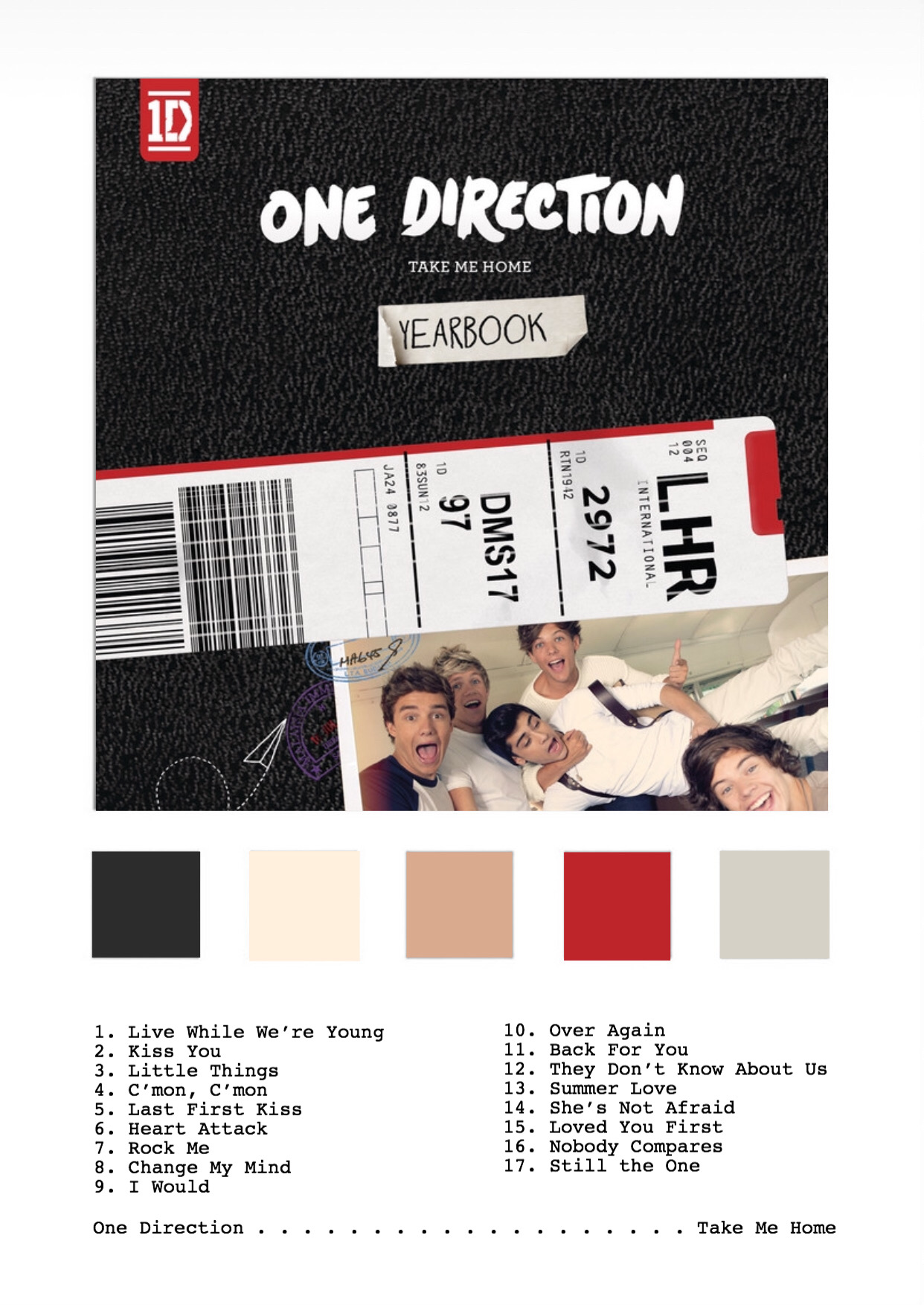 one direction take me home album print onedirection 1d