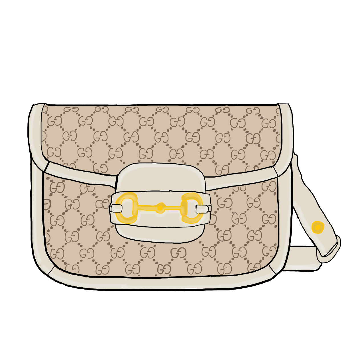 gucci purse drawing