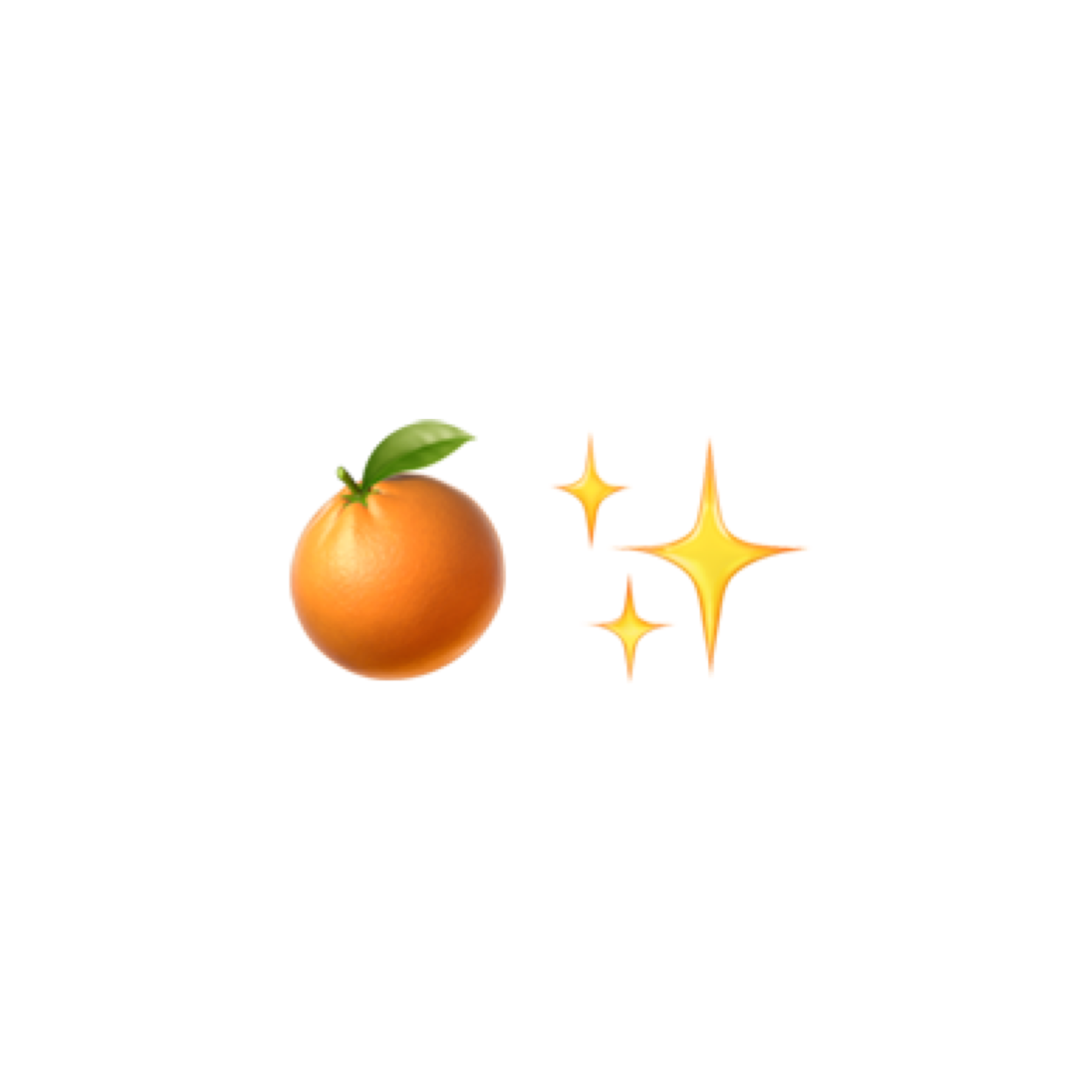freetoedit orange sparkle emoji sticker by xiomaravlo
