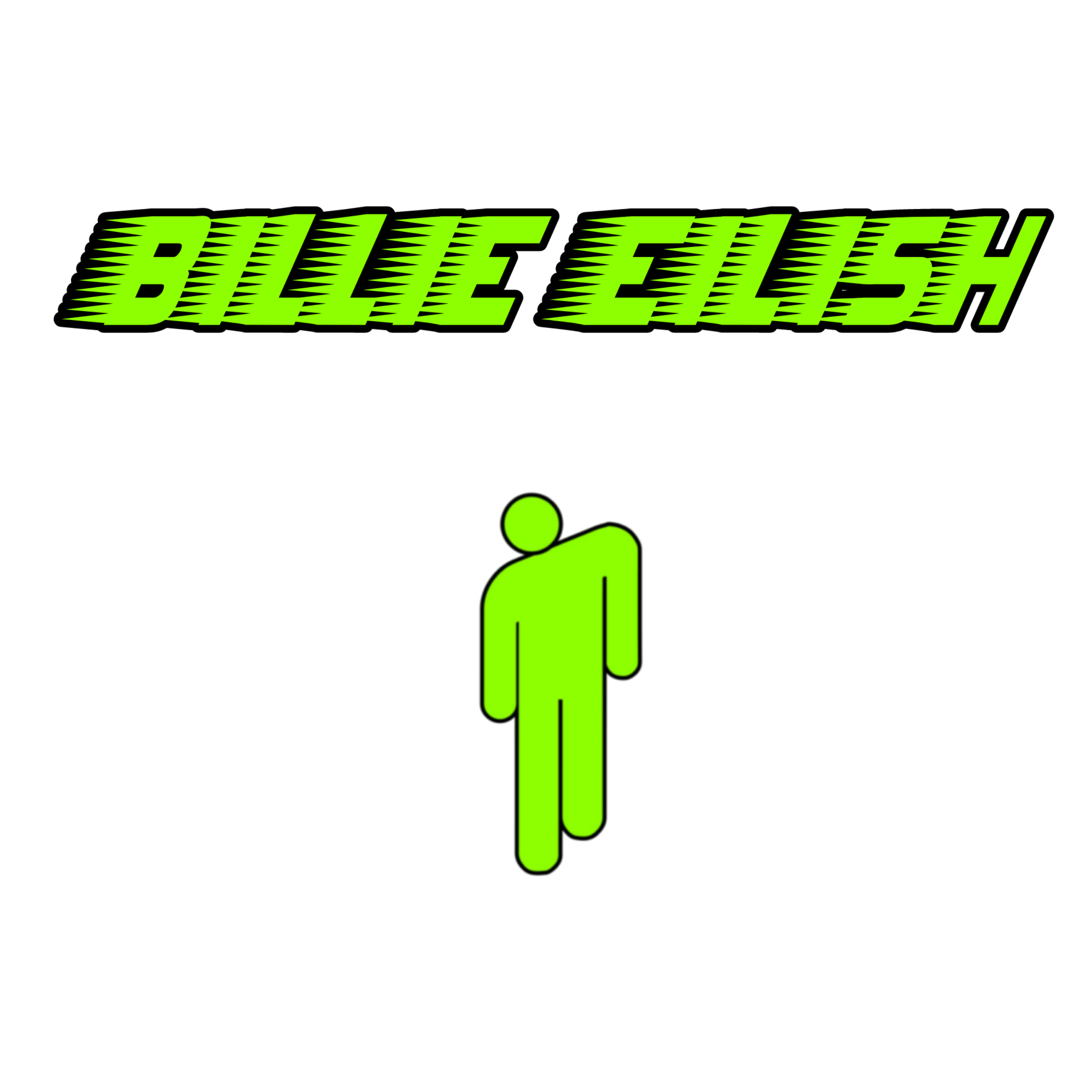 billieeilish billie blohsh billielogo sticker by @strtzytv