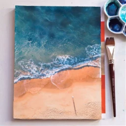 freetoedit watercolor sea blue beach ecsummeraesthetic summeraesthetic