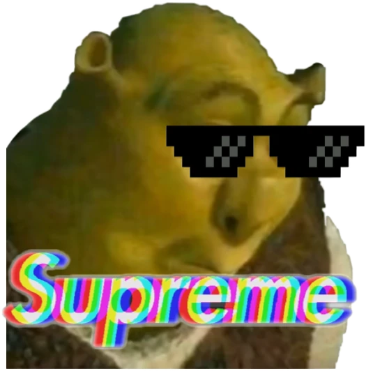 Shrek Supreme Oop Meme Shrekmeme Sticker By Willa