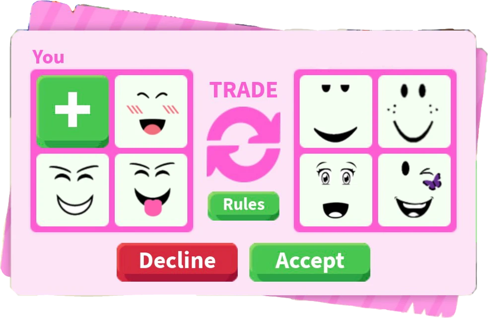 Face Trading Roblox Faces Like Sticker By Xoxoedits