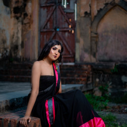 photography india indowestren saree blacksaree