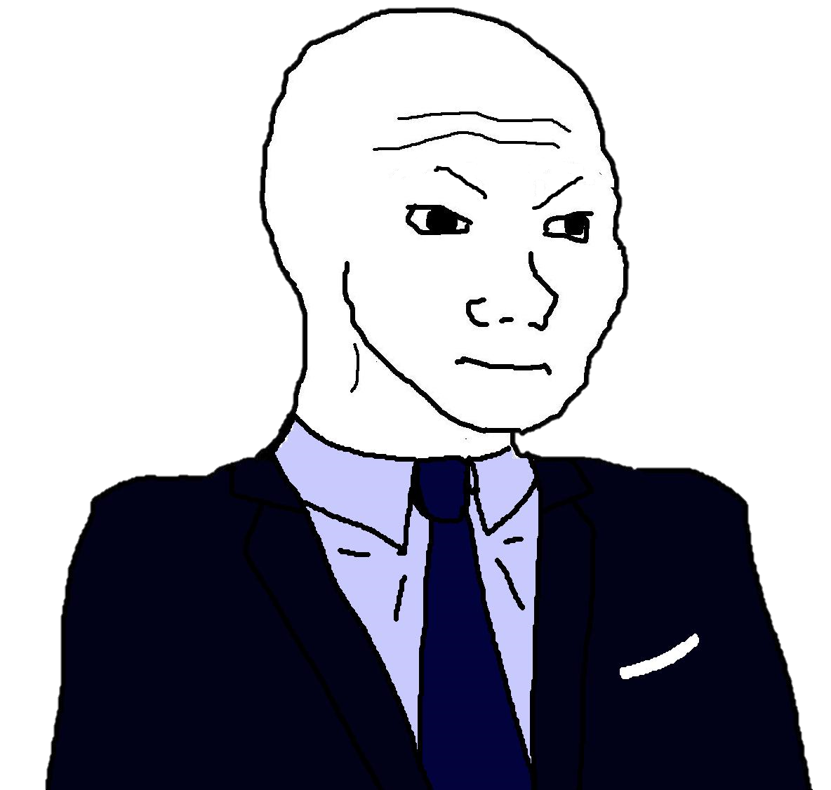This visual is about freetoedit suit wojak buisness #freetoedit #suit #woja...