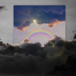 freetoedit rainbow croptool clouds darkness