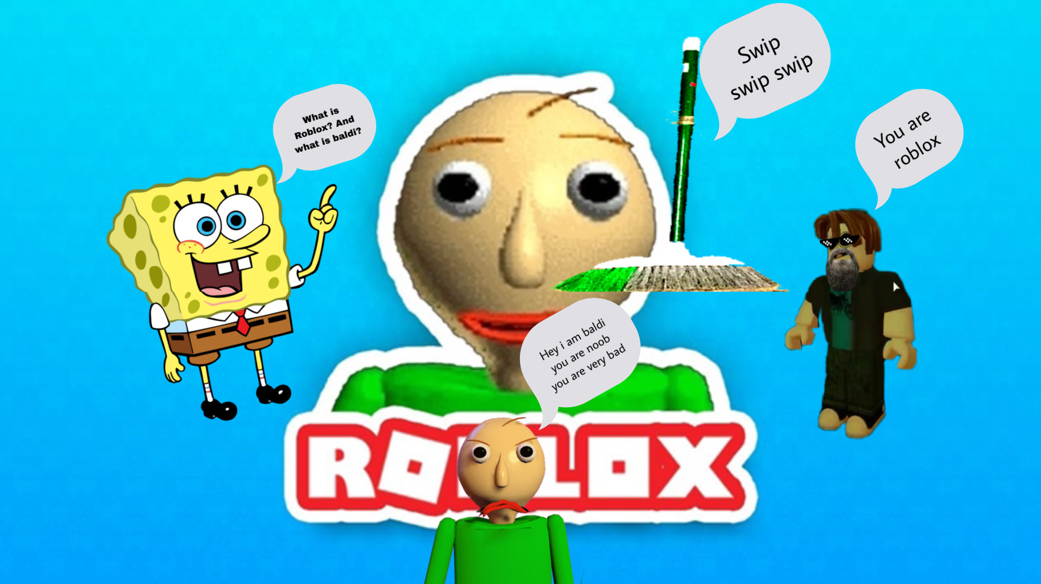 Baldivsroblox Image By Sureitsfake - baldi in roblox meme